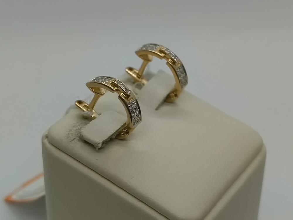 СКМИ585 СЕРЬГИ С КАМНЯМИ (Au 585)