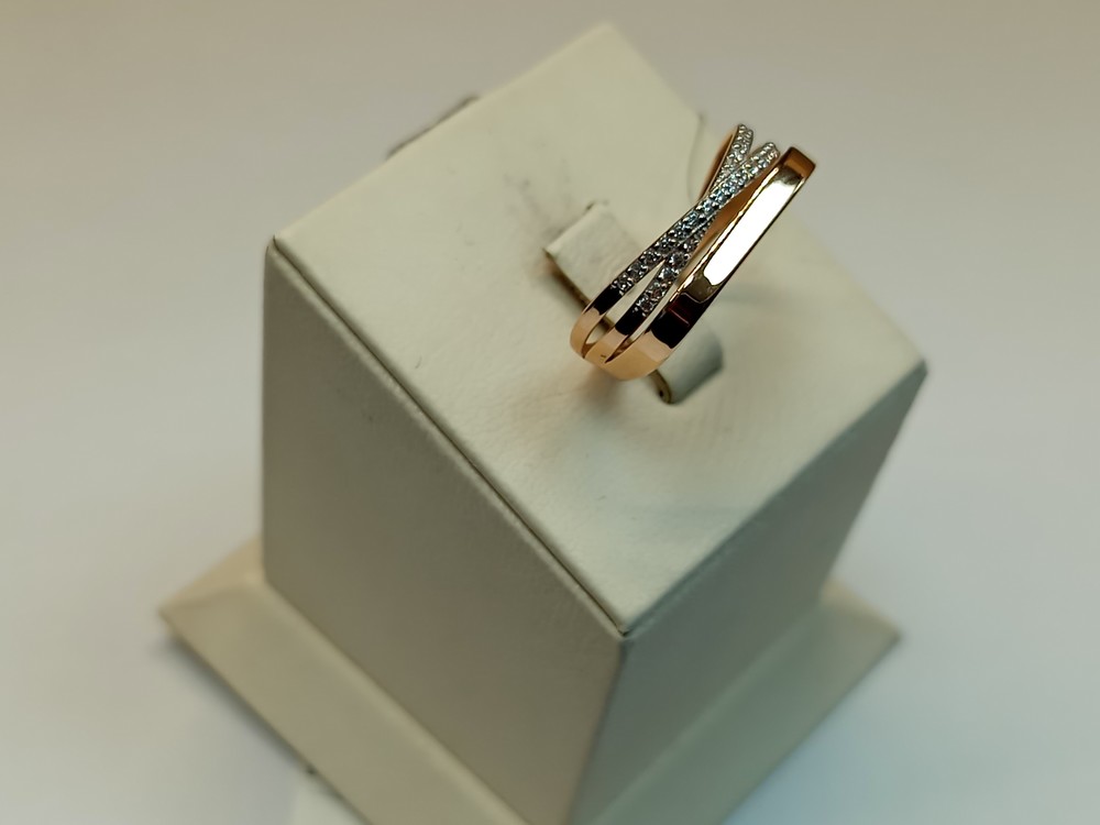 КОЛЬЦО С КАМНЯМИ (Au 585)