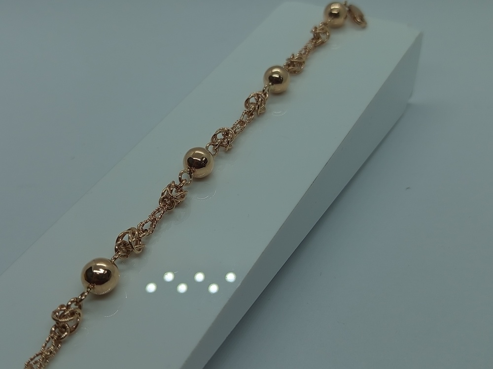 БРАСЛЕТ ПУСТОТЕЛЫЙ Фантазия (Au 585)