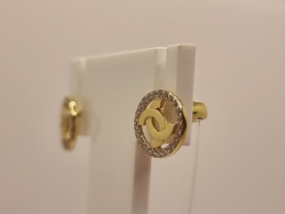 СЕРЬГИ ПУСЕТЫ с камнями (Au 585)