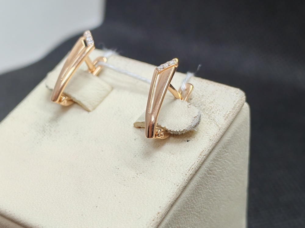 СКМИ585 СЕРЬГИ С КАМНЯМИ (Au 585)