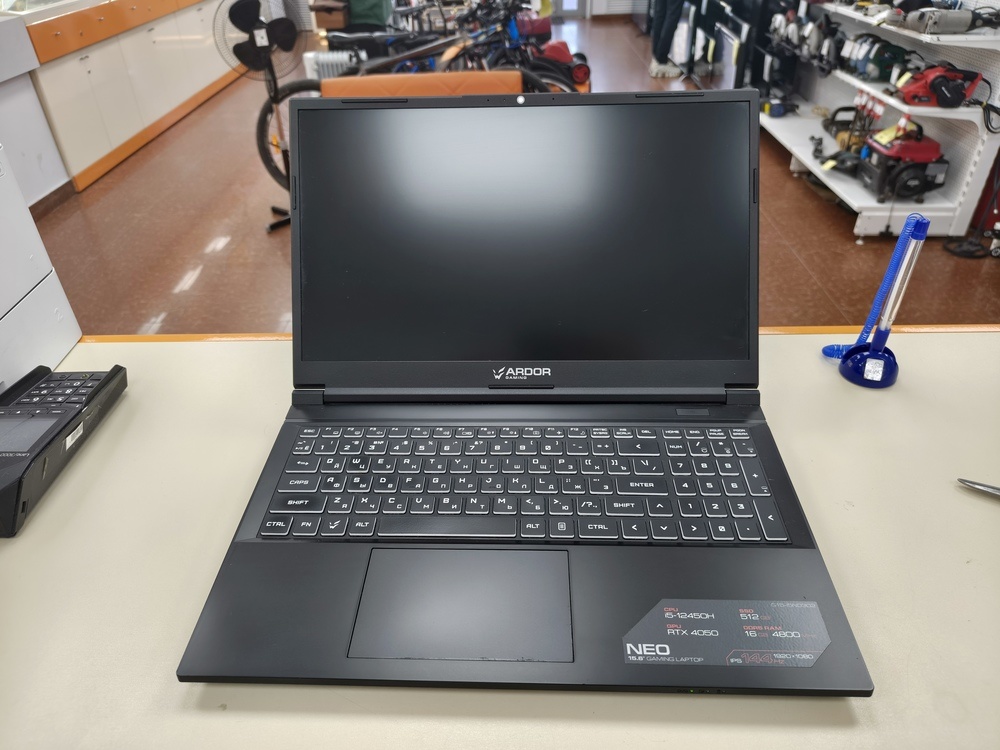 Ноутбук ARDOR Gaming; Core I5-12450H, GeForce RTX 4050, 16 Гб, 512 GB, Нет