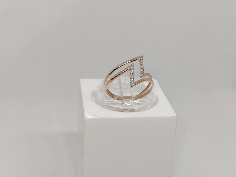 КОЛЬЦО С КАМНЯМИ (Au 585)