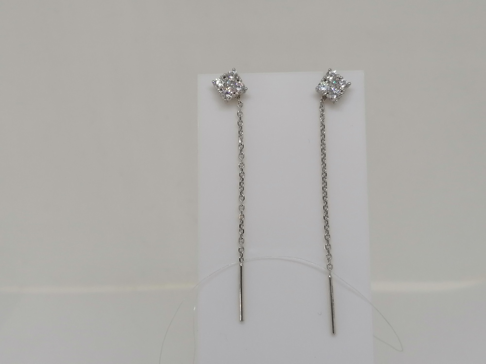 СЕРЬГИ ПРОДЕВКИ с камнями (Au 585)