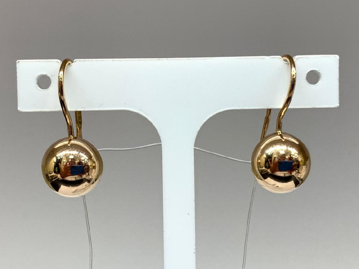 СЕРЬГИ ПЕТЕЛЬКА без камня (Au 585)