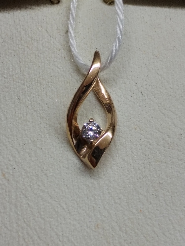 ПОДКМ585 ПОДВЕСКА С КАМНЕМ (Au 585)