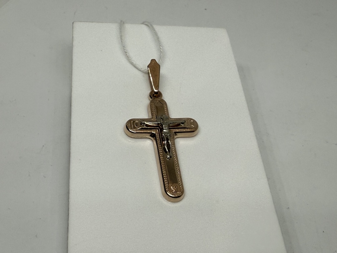 ПОДВЕСКА КРЕСТ БЕЗ КАМНЯ (Au 585)