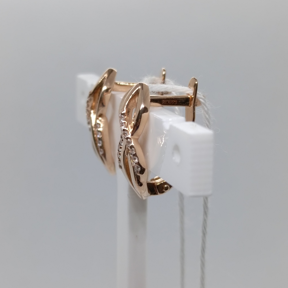 СКМИ585 СЕРЬГИ С КАМНЯМИ (Au 585)