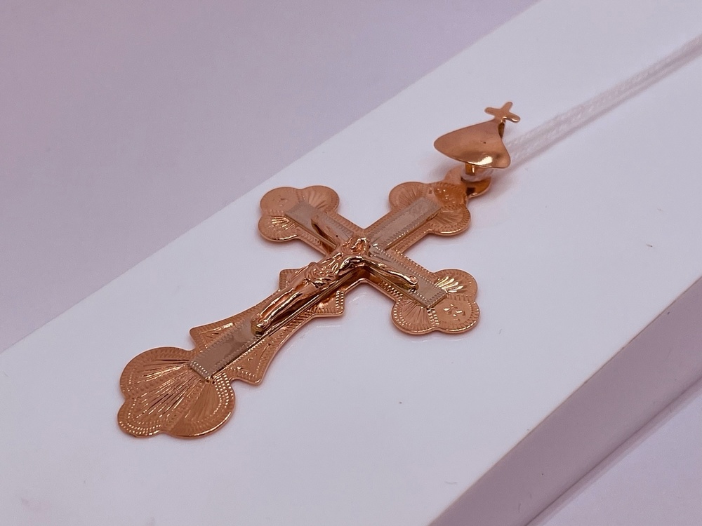 ПОДВЕСКА КРЕСТ БЕЗ КАМНЯ (Au 585)