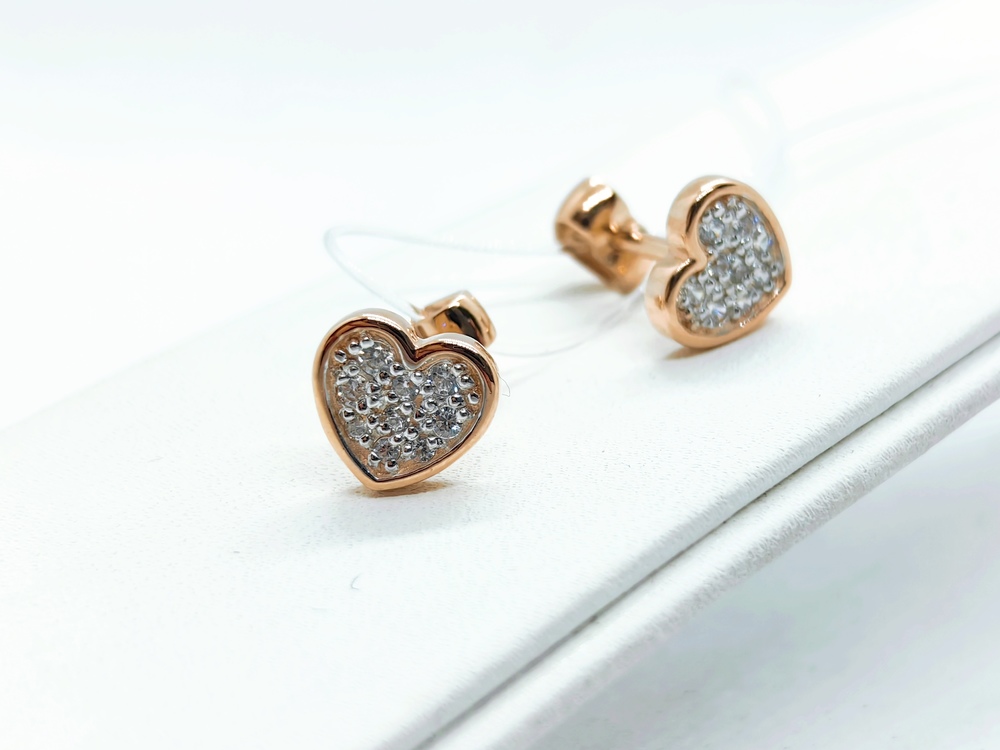 СЕРЬГИ ПУСЕТЫ с камнями (Au 585)