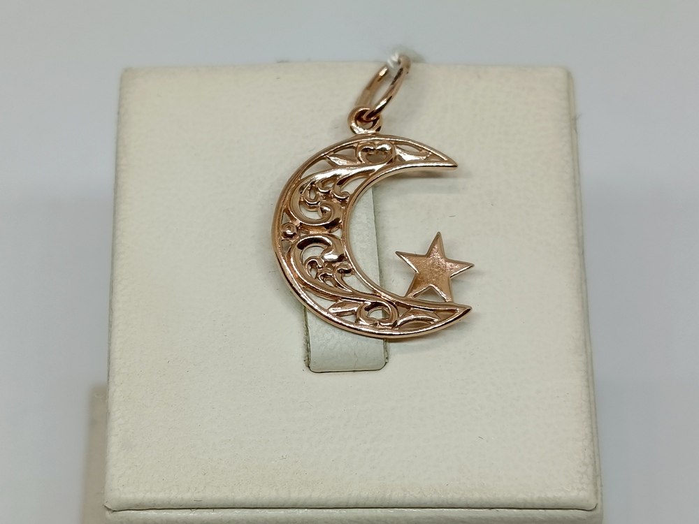 ПОДПБК585 ПОДВЕСКА ПОЛУМЕСЯЦ БЕЗ КАМНЯ (Au 585)