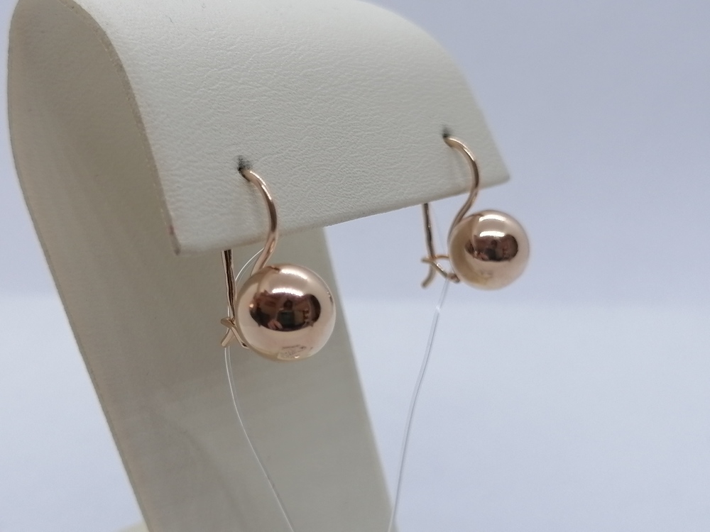 2617 СЕРЬГИ ПЕТЕЛЬКА без камня (Au 585)