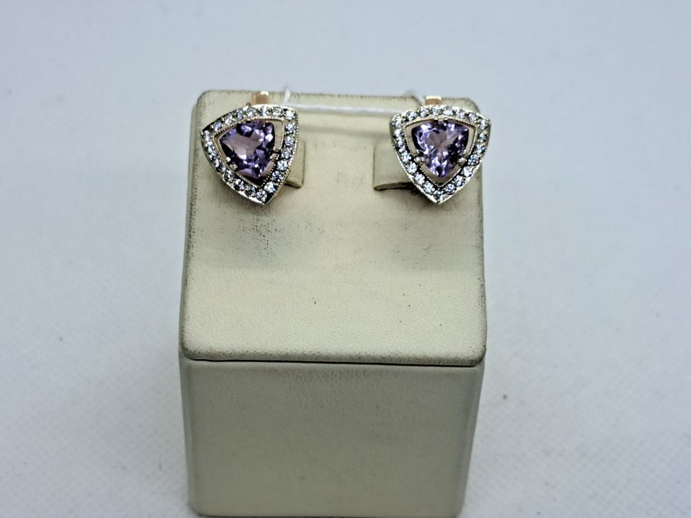 СКМИ585 СЕРЬГИ С КАМНЯМИ (Au 585)