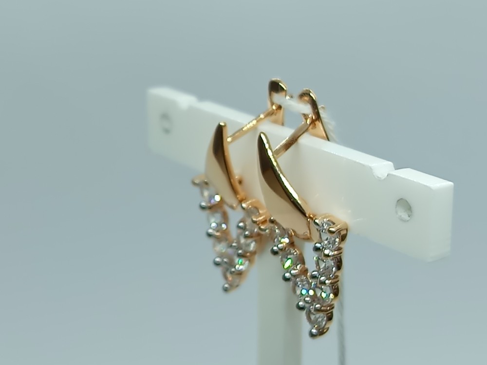 СКМИ585 СЕРЬГИ С КАМНЯМИ (Au 585)