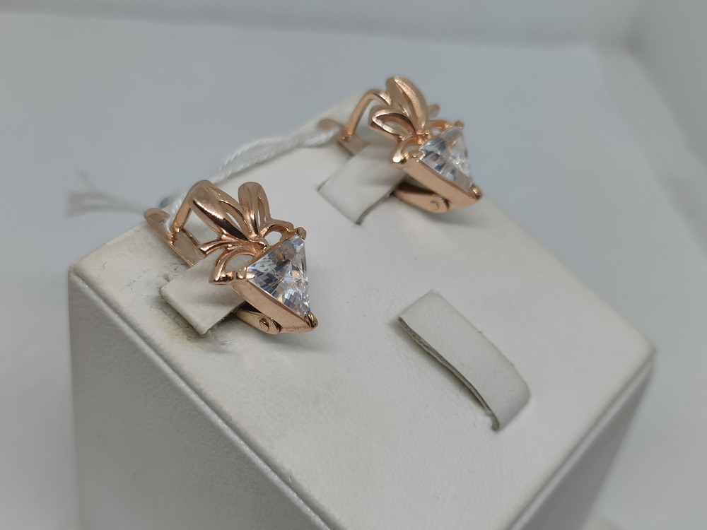 СЕРЬГИ С КАМНЕМ (Au 585)