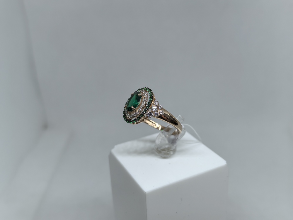 КОЛЬЦО С КАМНЯМИ (Au 585)