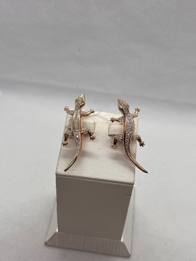 СКМИ585 СЕРЬГИ С КАМНЯМИ (Au 585)