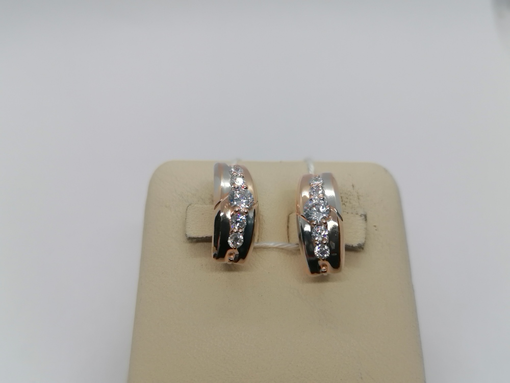 СКМИ585 СЕРЬГИ С КАМНЯМИ (Au 585)
