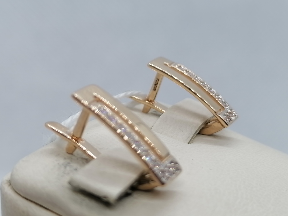 СКМИ585 СЕРЬГИ С КАМНЯМИ (Au 585)