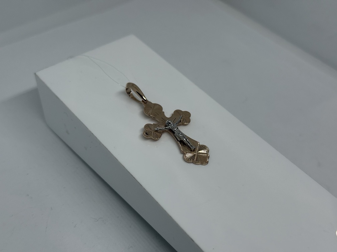 810-00047-10-00-00-02 ПОДВЕСКА КРЕСТ (Au 585)