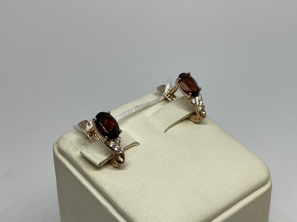 СКМИ375 СЕРЬГИ С КАМНЯМИ (Au 375)