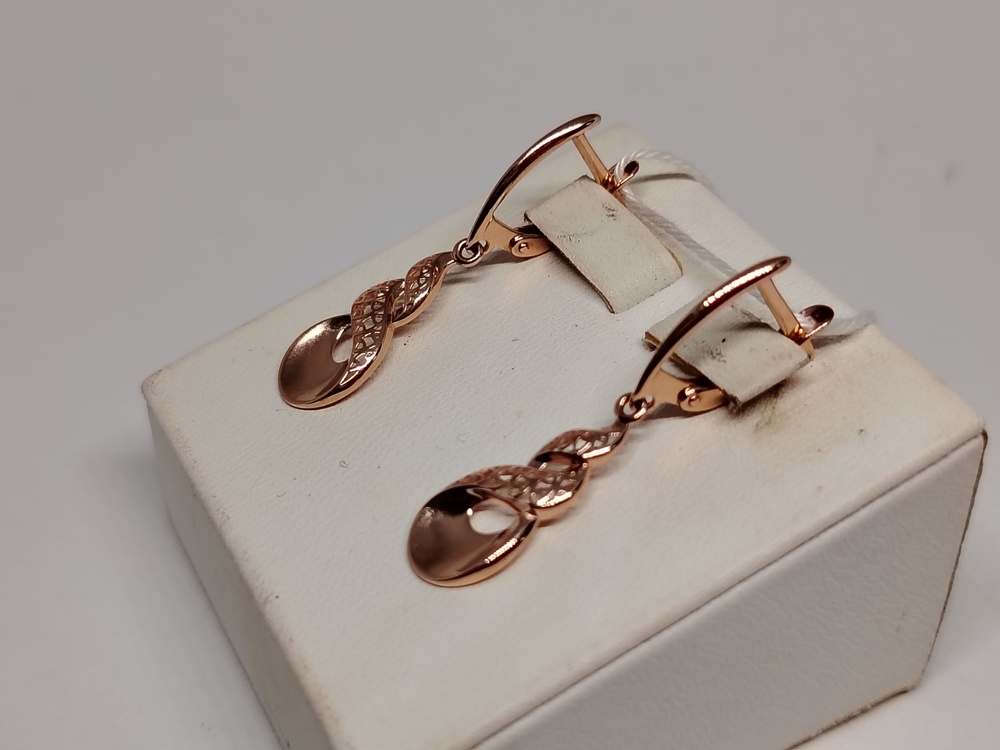 СБКМ585 СЕРЬГИ БЕЗ КАМНЯ (Au 585)