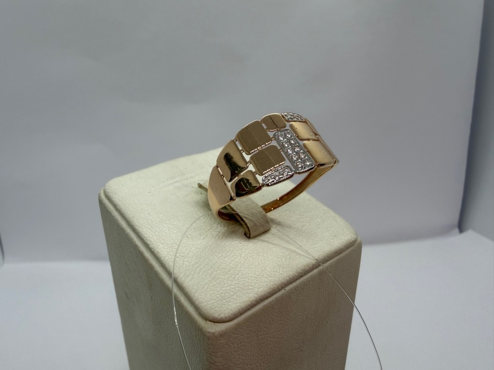 КОЛЬЦО С КАМНЯМИ (Au 585)