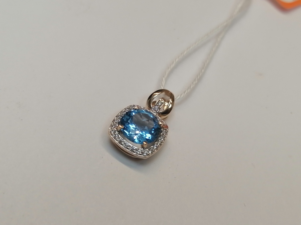 ПОДКМИ585 ПОДВЕСКА С КАМНЯМИ (Au 585)