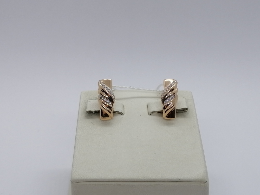 СКМИ585 СЕРЬГИ С КАМНЯМИ (Au 585)