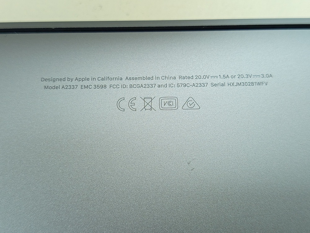Ноутбук Apple MacBook Air (Retina 13 дюймов  M1,A2337) 2020