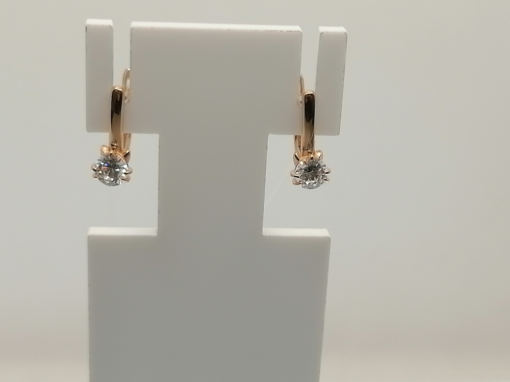 СЕРЬГИ С КАМНЕМ (Au 585)