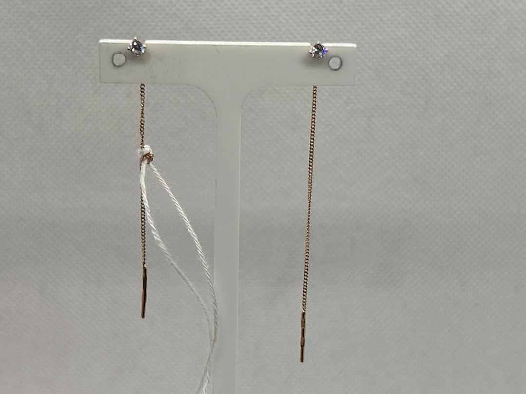 СЕРЬГИ С КАМНЕМ (Au 585)