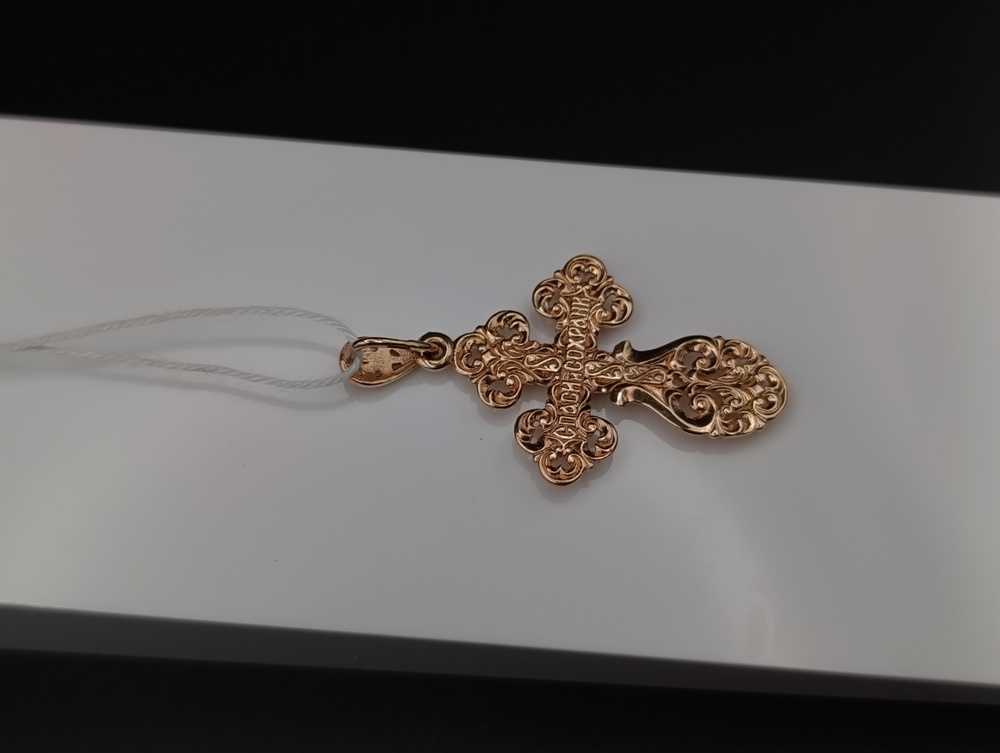 ПОДКБК585 ПОДВЕСКА КРЕСТ БЕЗ КАМНЯ (Au 585)