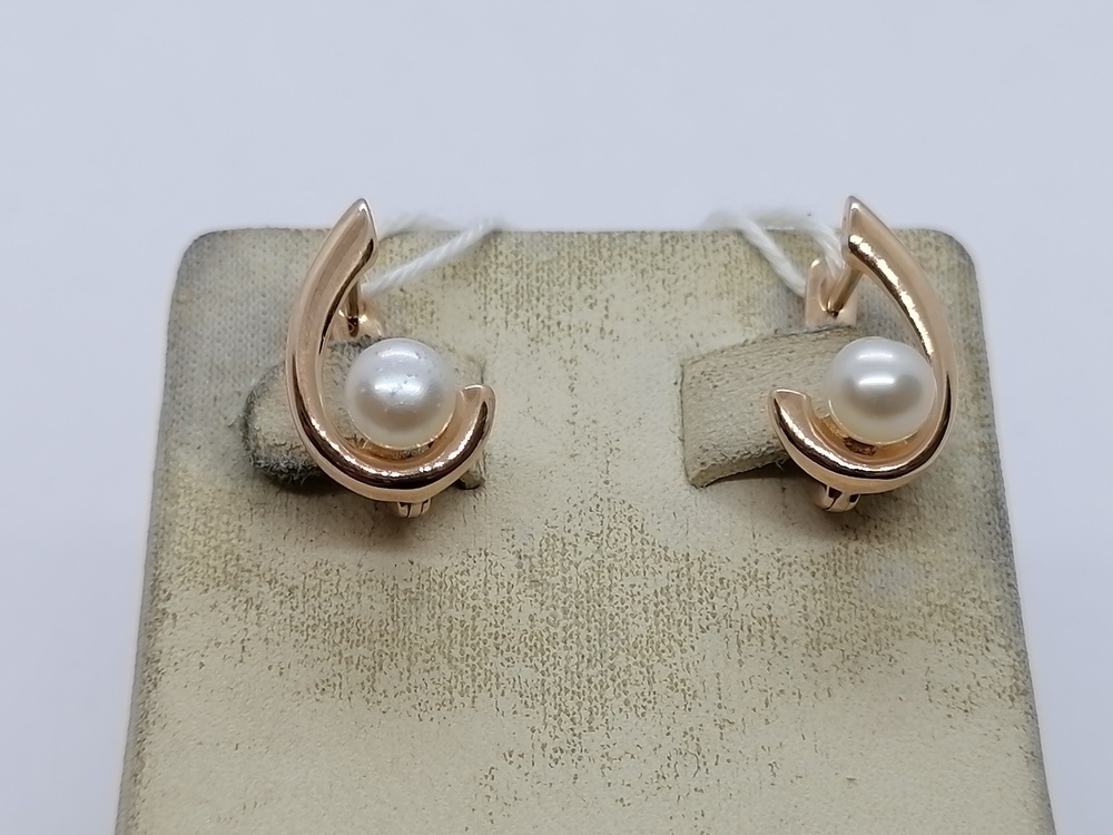 СКМ585 СЕРЬГИ С КАМНЕМ (Au 585)