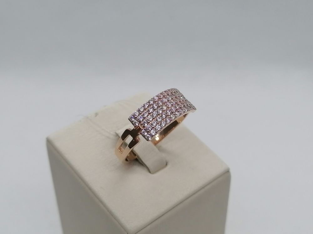 КОЛЬЦО С КАМНЯМИ (Au 585)