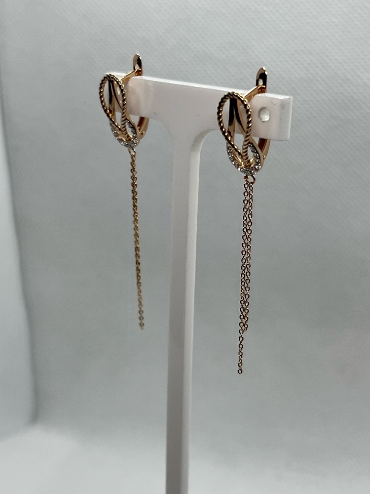 СКМИ585 СЕРЬГИ С КАМНЯМИ (Au 585)