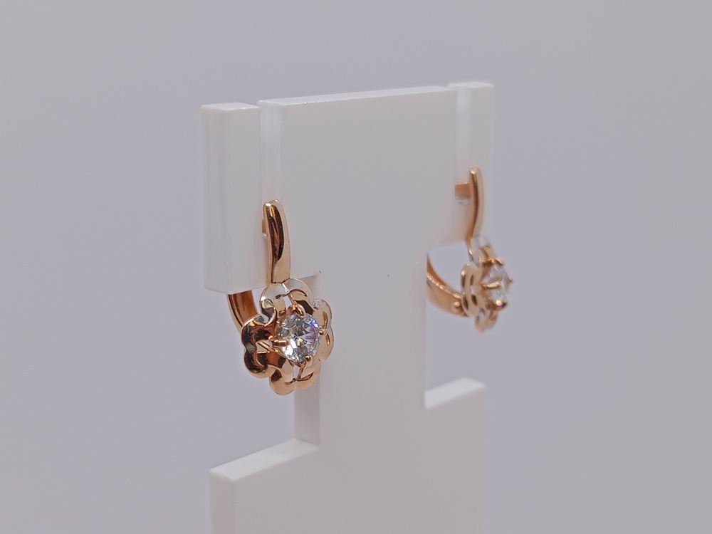 СЕРЬГИ С КАМНЕМ (Au 585)