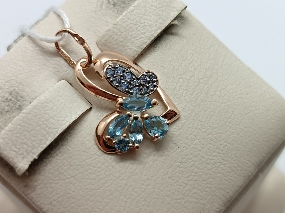 ПОДКМИ585 ПОДВЕСКА С КАМНЯМИ (Au 585)