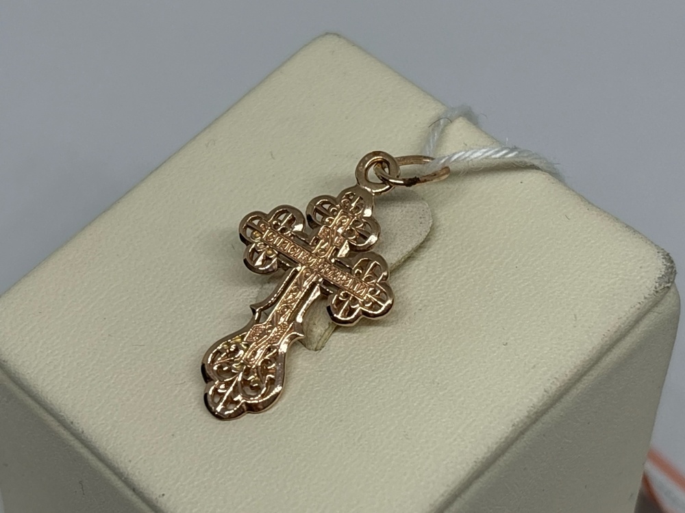 ПОДВЕСКА КРЕСТ БЕЗ КАМНЯ (Au 585)