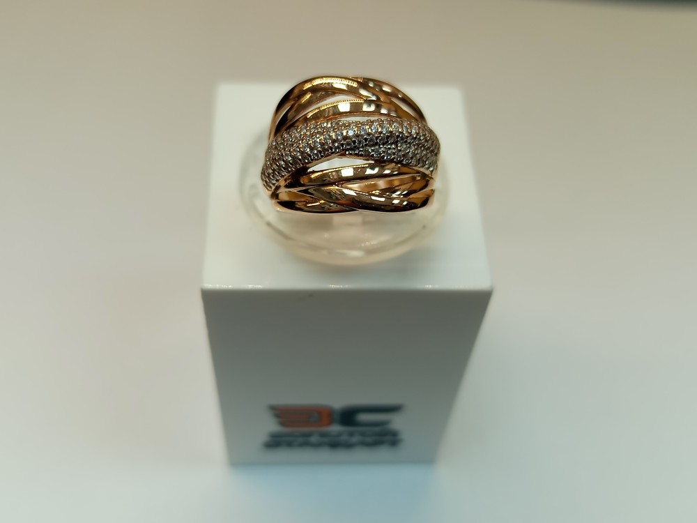 КОЛЬЦО С КАМНЯМИ (Au 585)