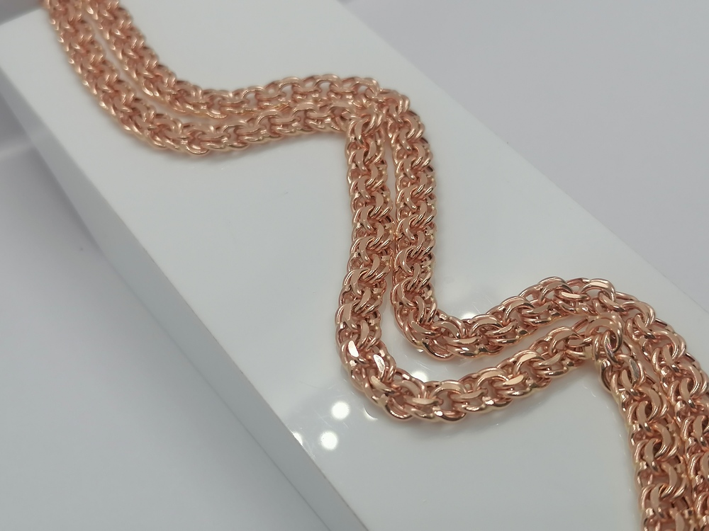 10090380155 ЦЕПЬ ПУСТОТЕЛАЯ Бисмарк (Au 585)