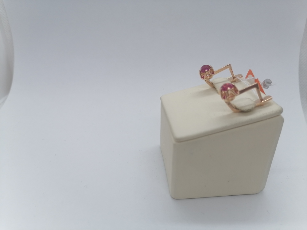 СЕРЬГИ С КАМНЕМ (Au 583)