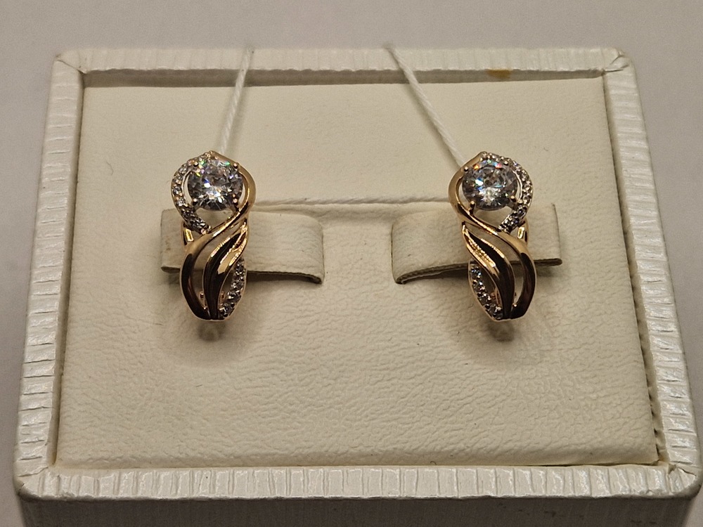 СКМИ585 СЕРЬГИ С КАМНЯМИ (Au 585)