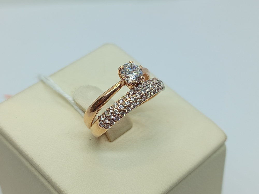 КОЛКМИ585 КОЛЬЦО С КАМНЯМИ (Au 585)