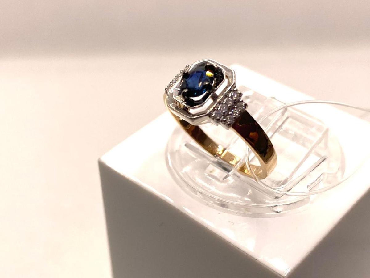 КОЛЬЦО Бриллиант, сапфир (Au 585)