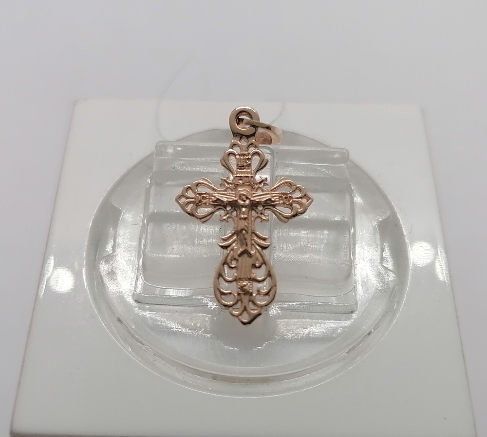 810-00072-10-00-00-00 ПОДВЕСКА КРЕСТ без камня (Au 585)