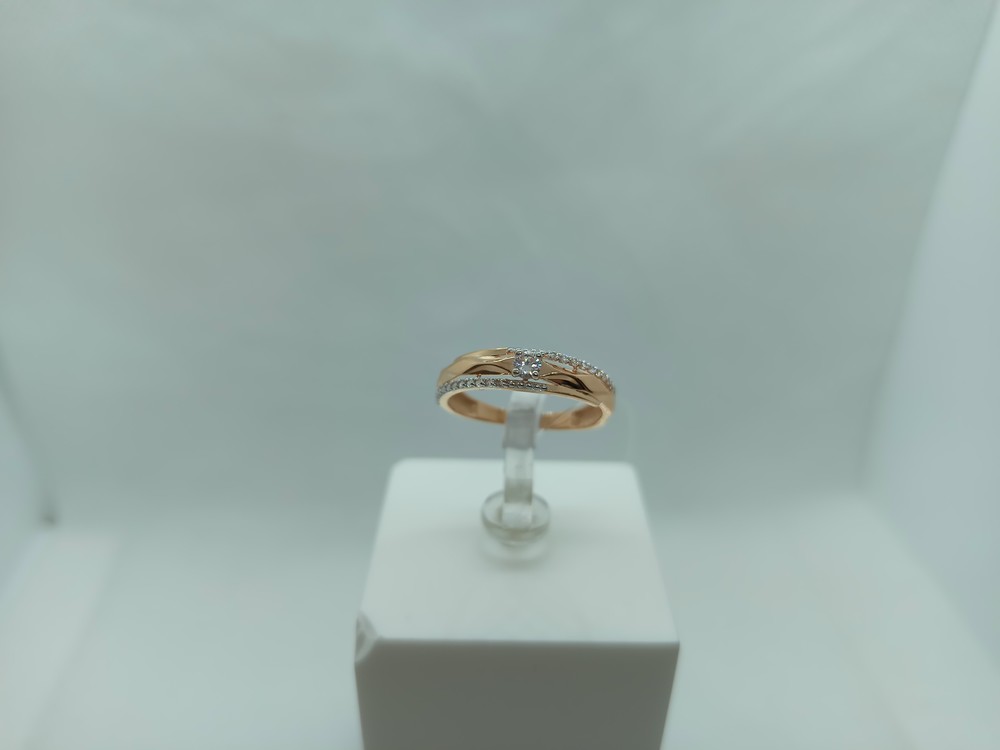 КОЛЬЦО С КАМНЯМИ (Au 585)