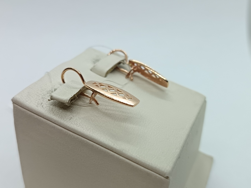 СЕРЬГИ ПЕТЕЛЬКА без камня (Au 585)