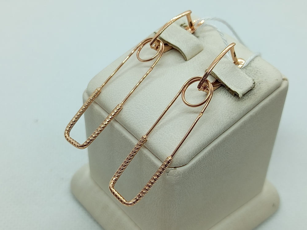 СБКМ585 СЕРЬГИ БЕЗ КАМНЯ (Au 585)