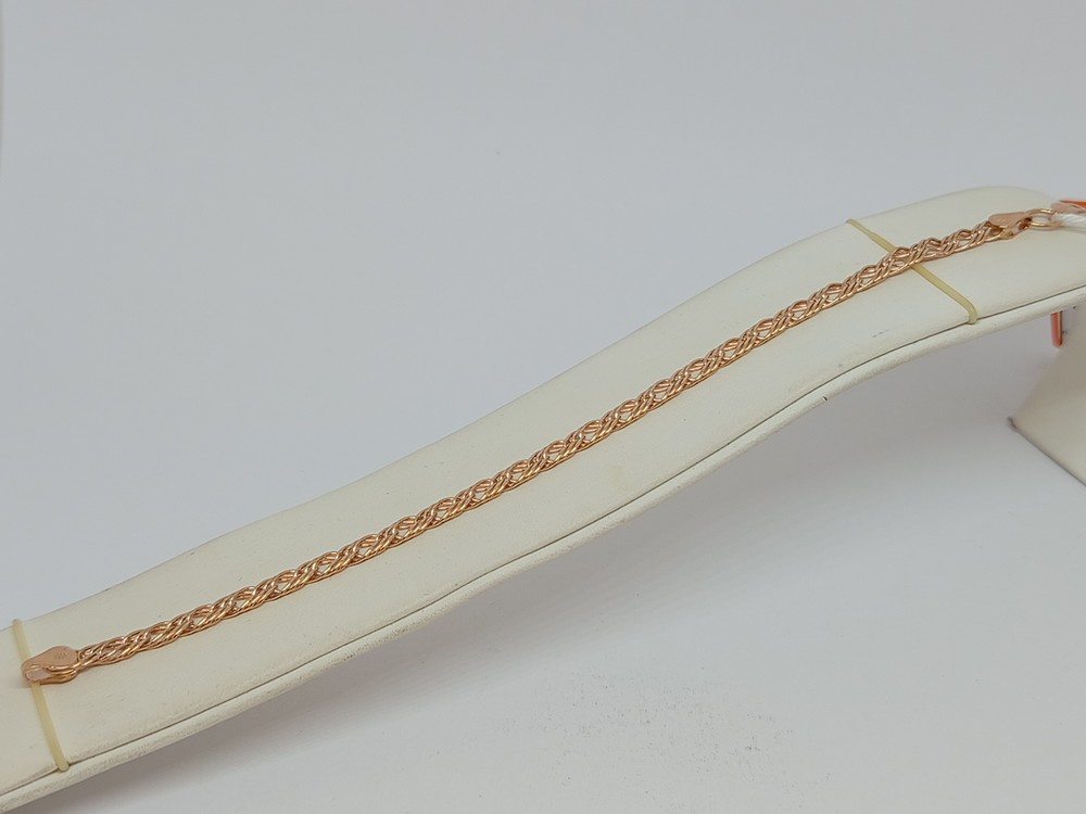 БРАСЛЕТ ПОЛНОВЕСНЫЙ Ромб тройной Au 585